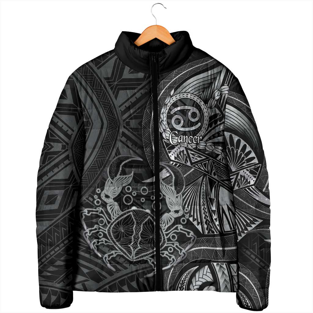 Personalised Polynesia Zodiac Cancer Padded Jacket Galaxy Polynesian Pattern Chest Tattoo Style
