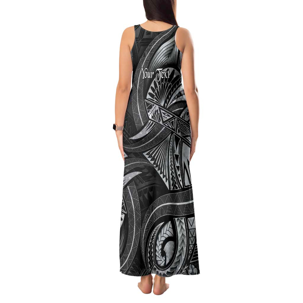 Personalised Polynesia Zodiac Cancer Tank Maxi Dress Galaxy Polynesian Pattern Chest Tattoo Style