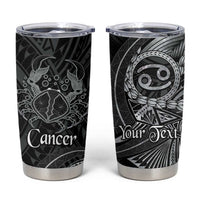 Personalised Polynesia Zodiac Cancer Tumbler Cup Galaxy Polynesian Pattern Chest Tattoo Style LT14 Black - Polynesian Pride