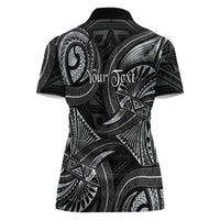 Personalised Polynesia Zodiac Cancer Women Polo Shirt Galaxy Polynesian Pattern Chest Tattoo Style