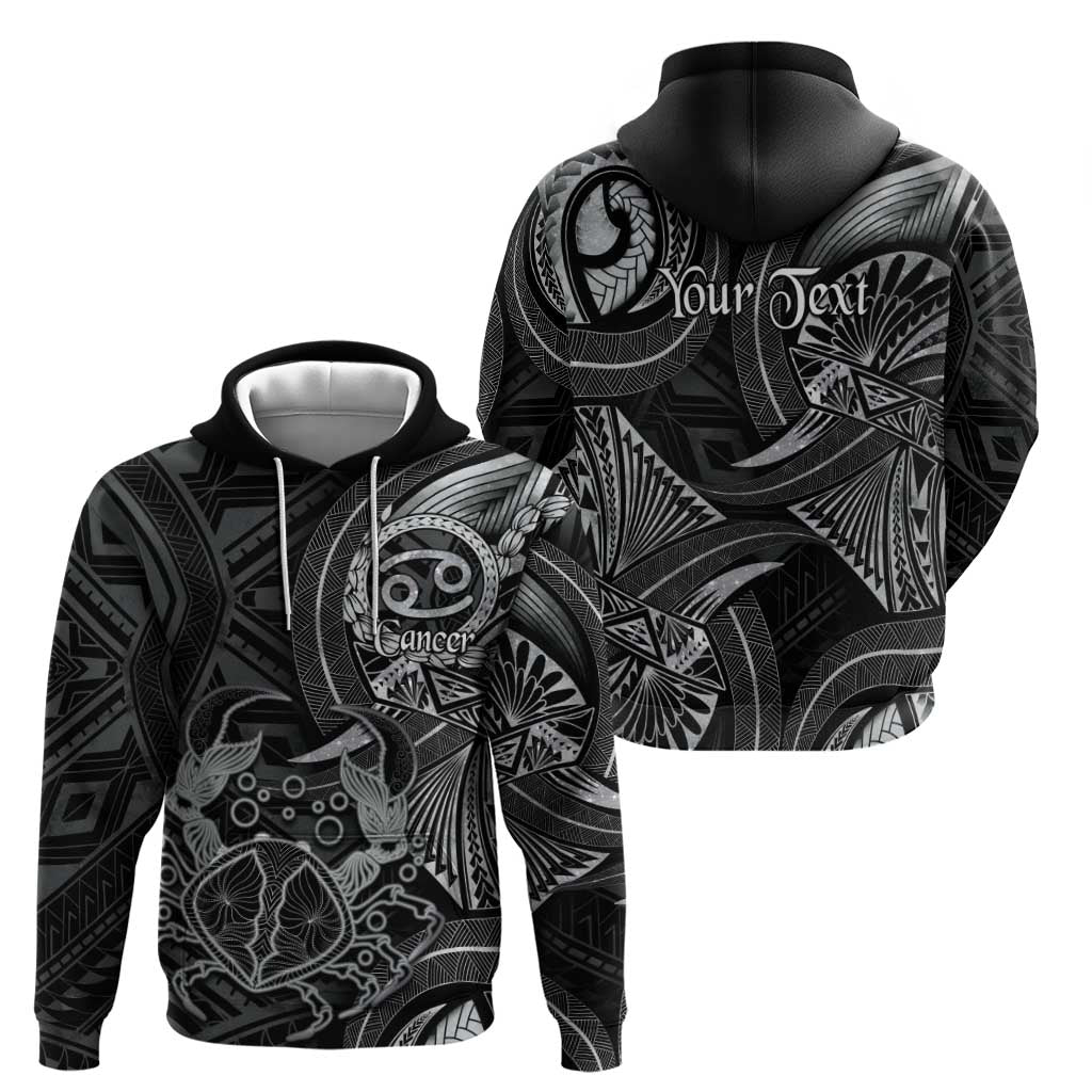 Personalised Polynesia Zodiac Cancer Zip Hoodie Galaxy Polynesian Pattern Chest Tattoo Style LT14 - Polynesian Pride