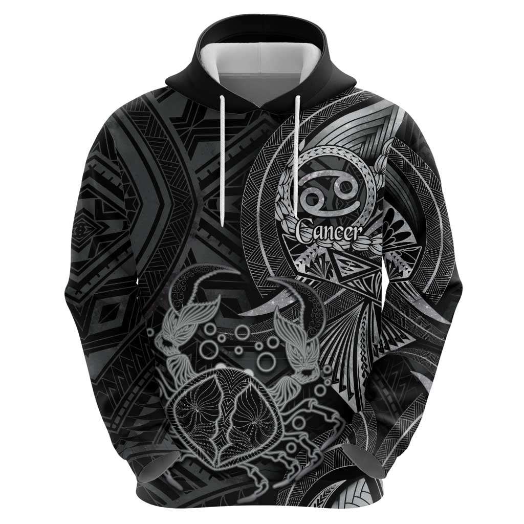 Personalised Polynesia Zodiac Cancer Zip Hoodie Galaxy Polynesian Pattern Chest Tattoo Style LT14 - Polynesian Pride