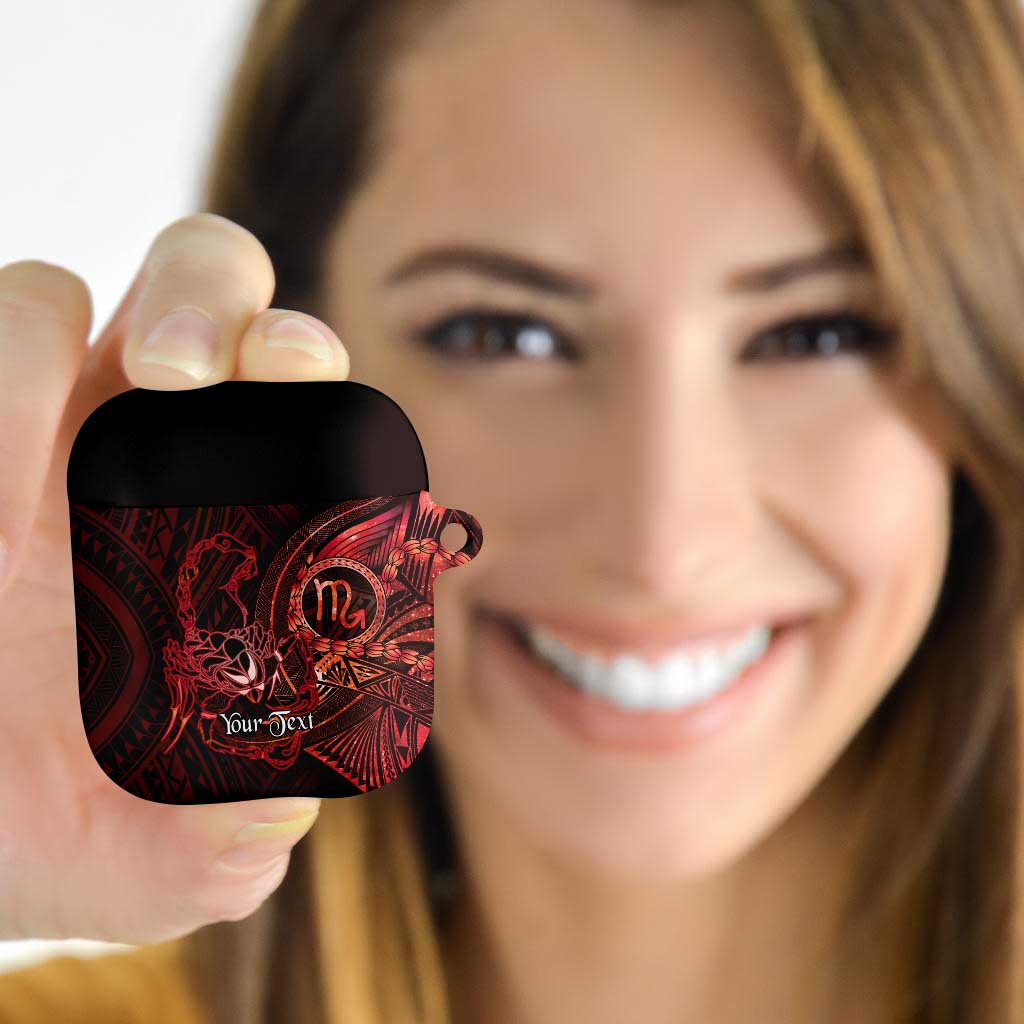 Personalised Polynesia Zodiac Scorpio AirPods Case Galaxy Polynesian Pattern Chest Tattoo Style