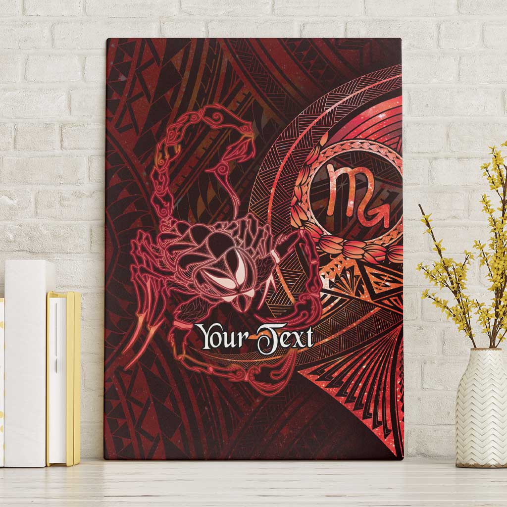 Personalised Polynesia Zodiac Scorpio Canvas Wall Art Galaxy Polynesian Pattern Chest Tattoo Style