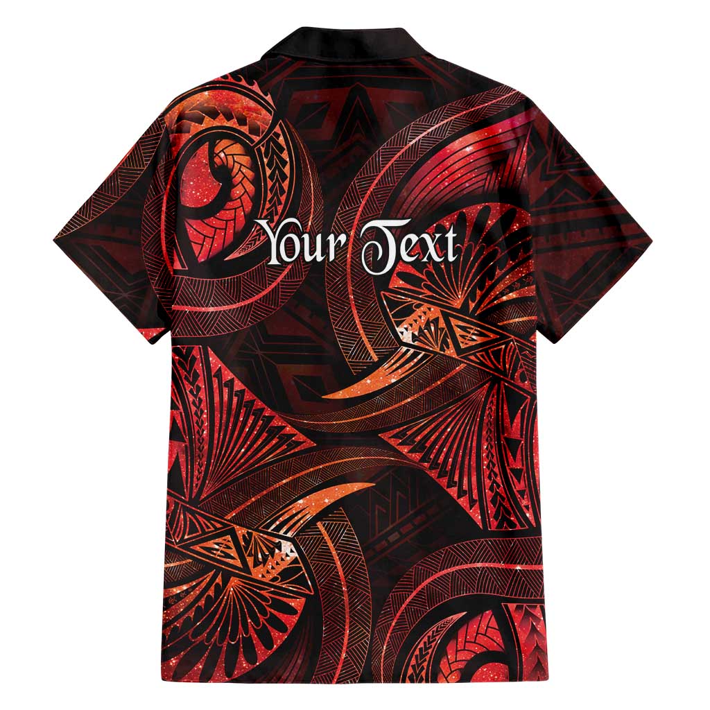 Personalised Polynesia Zodiac Scorpio Family Matching Off The Shoulder Long Sleeve Dress and Hawaiian Shirt Galaxy Polynesian Pattern Chest Tattoo Style LT14 - Polynesian Pride