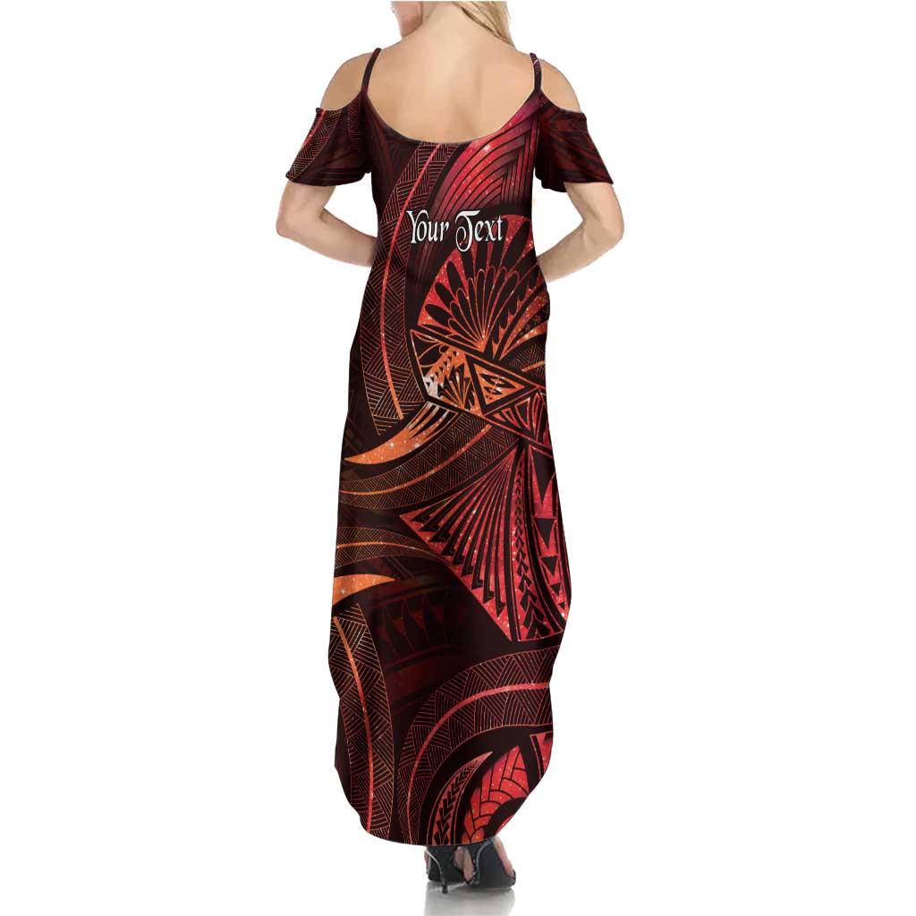 Personalised Polynesia Zodiac Scorpio Family Matching Summer Maxi Dress and Hawaiian Shirt Galaxy Polynesian Pattern Chest Tattoo Style LT14 - Polynesian Pride