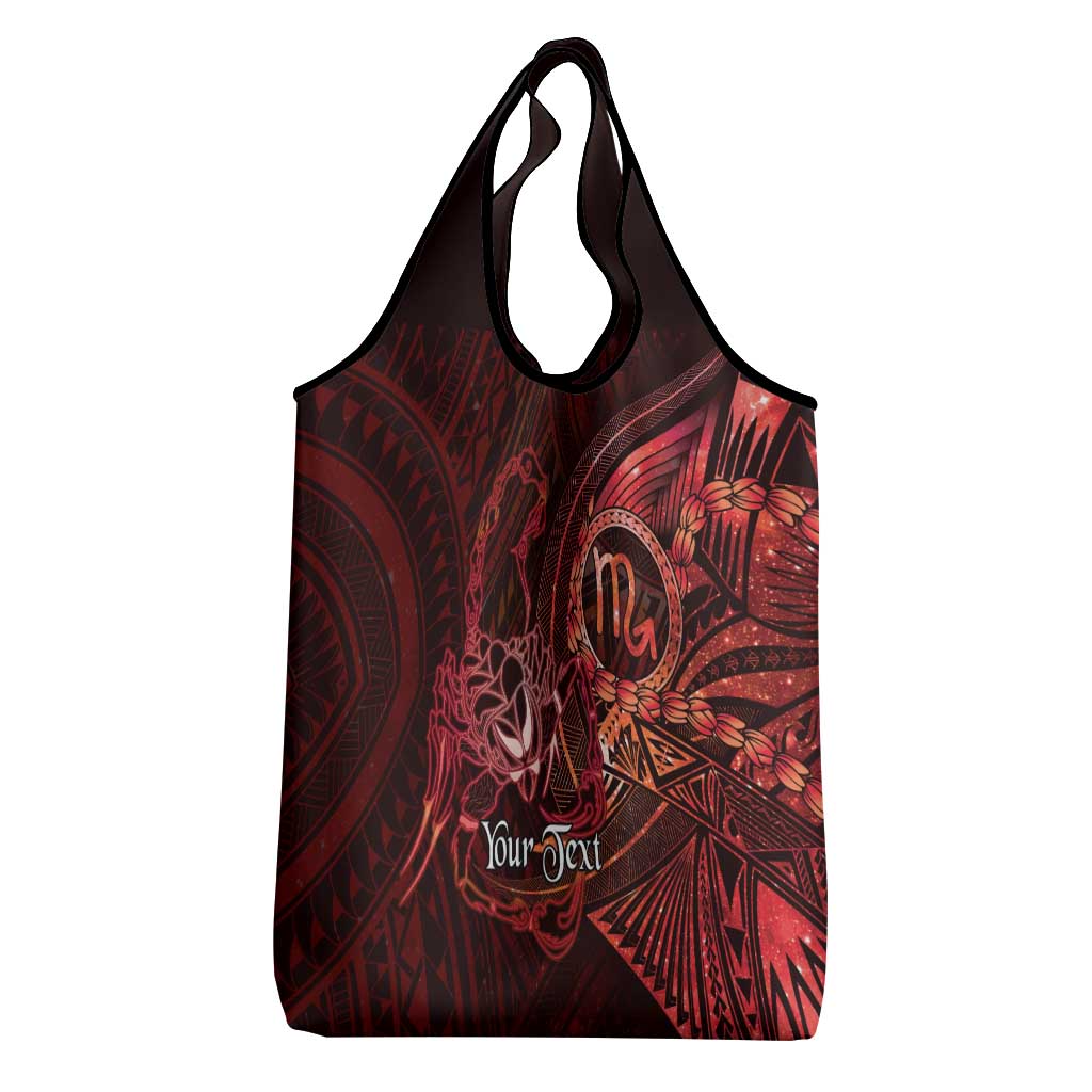 Personalised Polynesia Zodiac Scorpio Grocery Bag Galaxy Polynesian Pattern Chest Tattoo Style