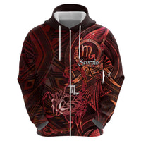 Personalised Polynesia Zodiac Scorpio Hoodie Galaxy Polynesian Pattern Chest Tattoo Style