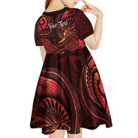 Personalised Polynesia Zodiac Scorpio Kid Short Sleeve Dress Galaxy Polynesian Pattern Chest Tattoo Style LT14 - Polynesian Pride