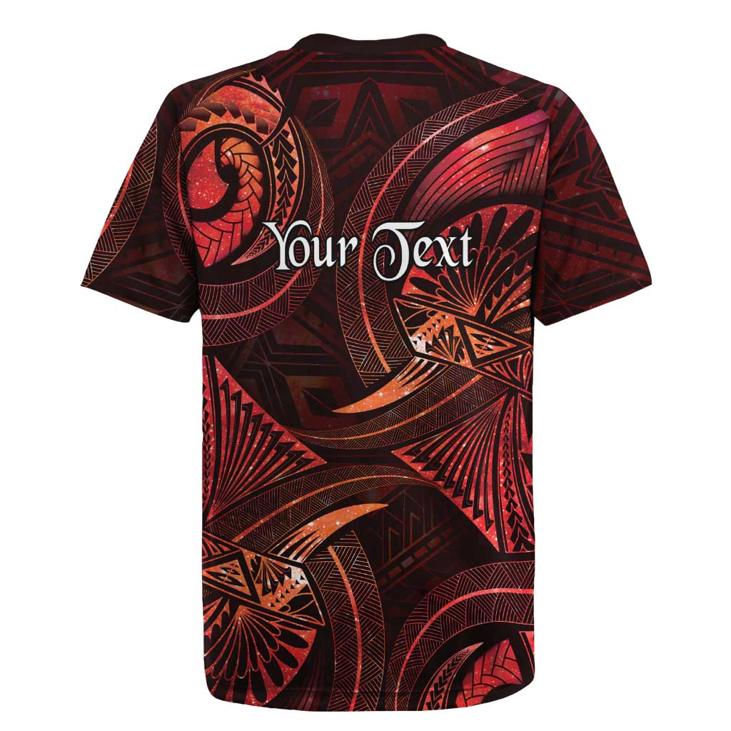Personalised Polynesia Zodiac Scorpio Rugby Jersey Galaxy Polynesian Pattern Chest Tattoo Style
