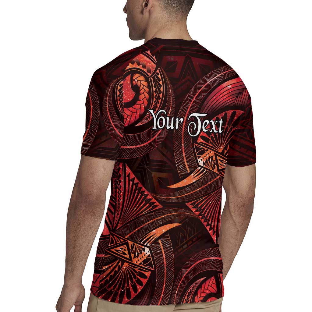 Personalised Polynesia Zodiac Scorpio Rugby Jersey Galaxy Polynesian Pattern Chest Tattoo Style
