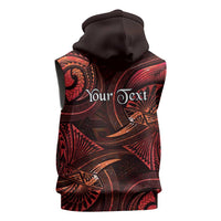 Personalised Polynesia Zodiac Scorpio Sleeveless Zip Hoodie Galaxy Polynesian Pattern Chest Tattoo Style