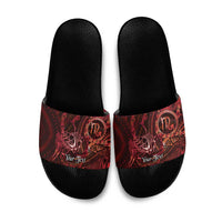 Personalised Polynesia Zodiac Scorpio Slide Sandals Galaxy Polynesian Pattern Chest Tattoo Style