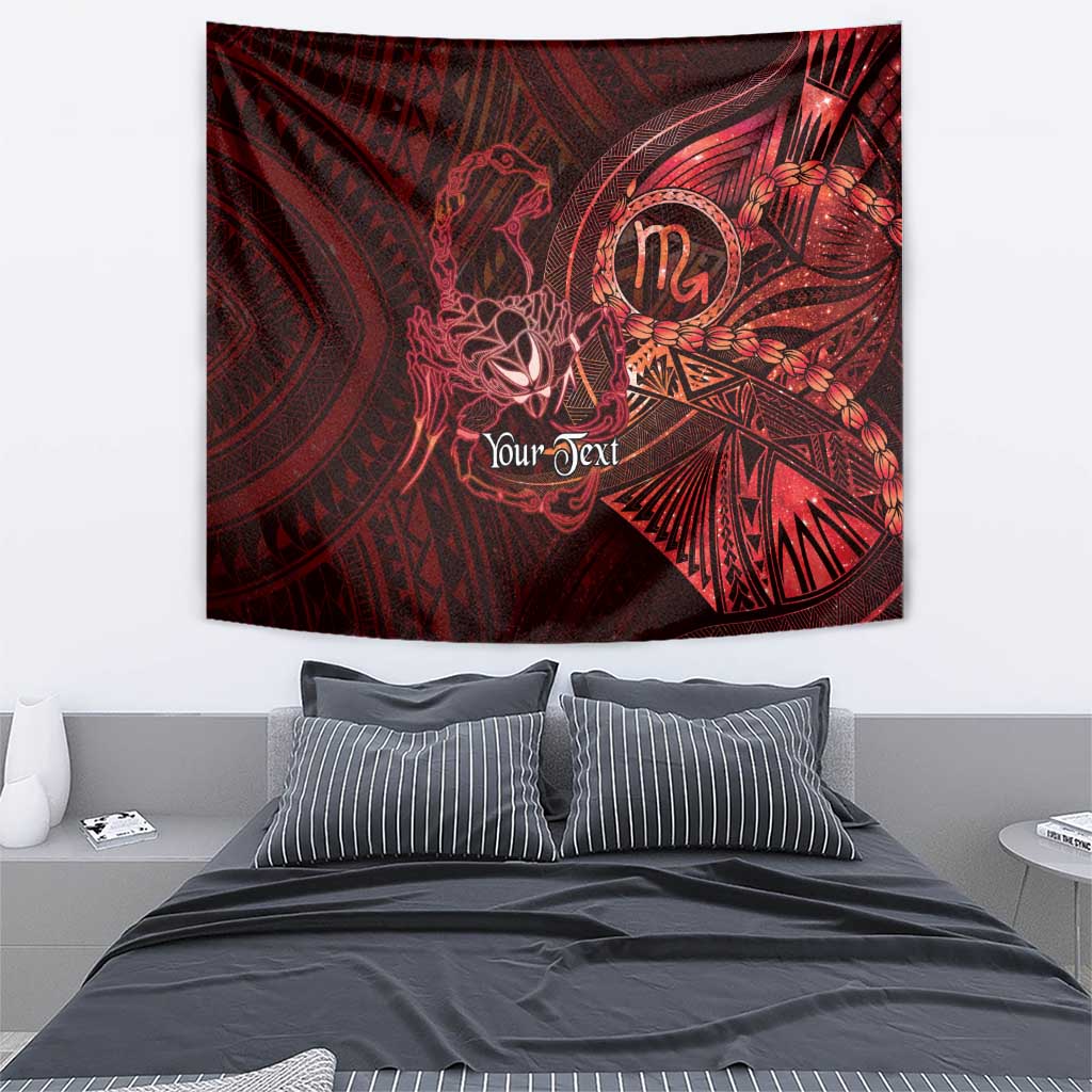 Personalised Polynesia Zodiac Scorpio Tapestry Galaxy Polynesian Pattern Chest Tattoo Style
