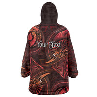 Personalised Polynesia Zodiac Scorpio Wearable Blanket Hoodie Galaxy Polynesian Pattern Chest Tattoo Style