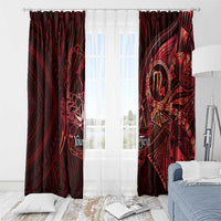 Personalised Polynesia Zodiac Scorpio Window Curtain Galaxy Polynesian Pattern Chest Tattoo Style