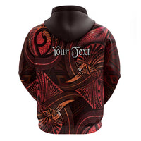 Personalised Polynesia Zodiac Scorpio Zip Hoodie Galaxy Polynesian Pattern Chest Tattoo Style