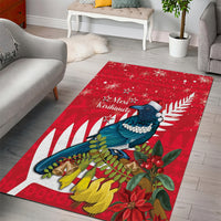 New Zealand Christmas In July Area Rug Tui Bird With Kowhai Meri Kirihimete LT14 - Polynesian Pride