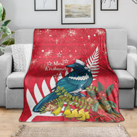 New Zealand Christmas In July Blanket Tui Bird With Kowhai Meri Kirihimete LT14 - Polynesian Pride