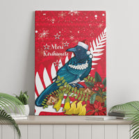 New Zealand Christmas In July Canvas Wall Art Tui Bird With Kowhai Meri Kirihimete LT14 - Polynesian Pride