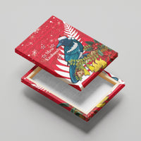 New Zealand Christmas In July Canvas Wall Art Tui Bird With Kowhai Meri Kirihimete LT14 - Polynesian Pride