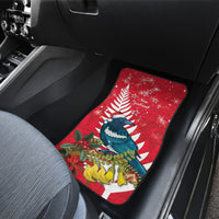 New Zealand Christmas In July Car Mats Tui Bird With Kowhai Meri Kirihimete LT14 - Polynesian Pride