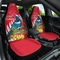 New Zealand Christmas In July Car Seat Cover Tui Bird With Kowhai Meri Kirihimete LT14 One Size Red - Polynesian Pride