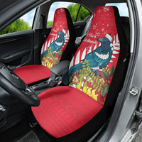 New Zealand Christmas In July Car Seat Cover Tui Bird With Kowhai Meri Kirihimete LT14 - Polynesian Pride