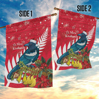 New Zealand Christmas In July Garden Flag Tui Bird With Kowhai Meri Kirihimete LT14 - Polynesian Pride