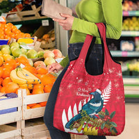 New Zealand Christmas In July Grocery Bag Tui Bird With Kowhai Meri Kirihimete LT14 - Polynesian Pride