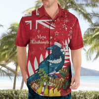 New Zealand Christmas In July Hawaiian Shirt Tui Bird With Kowhai Meri Kirihimete LT14 - Polynesian Pride