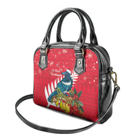 New Zealand Christmas In July Shoulder Handbag Tui Bird With Kowhai Meri Kirihimete LT14 - Polynesian Pride