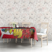 New Zealand Christmas In July Tablecloth Tui Bird With Kowhai Meri Kirihimete LT14 - Polynesian Pride