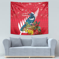 New Zealand Christmas In July Tapestry Tui Bird With Kowhai Meri Kirihimete LT14 - Polynesian Pride