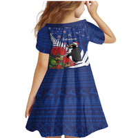 New Zealand Christmas In July Family Matching Mermaid Dress and Hawaiian Shirt Fiordland Penguin With Pohutukawa Flower LT14 - Polynesian Pride