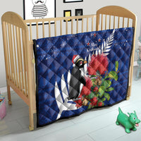 New Zealand Christmas In July Quilt Fiordland Penguin With Pohutukawa Flower LT14 - Polynesian Pride
