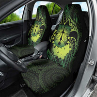 Kia Orana Kuki Airani Car Seat Cover Cook Islands Tangaroa God Tatau Green LT14 - Polynesian Pride
