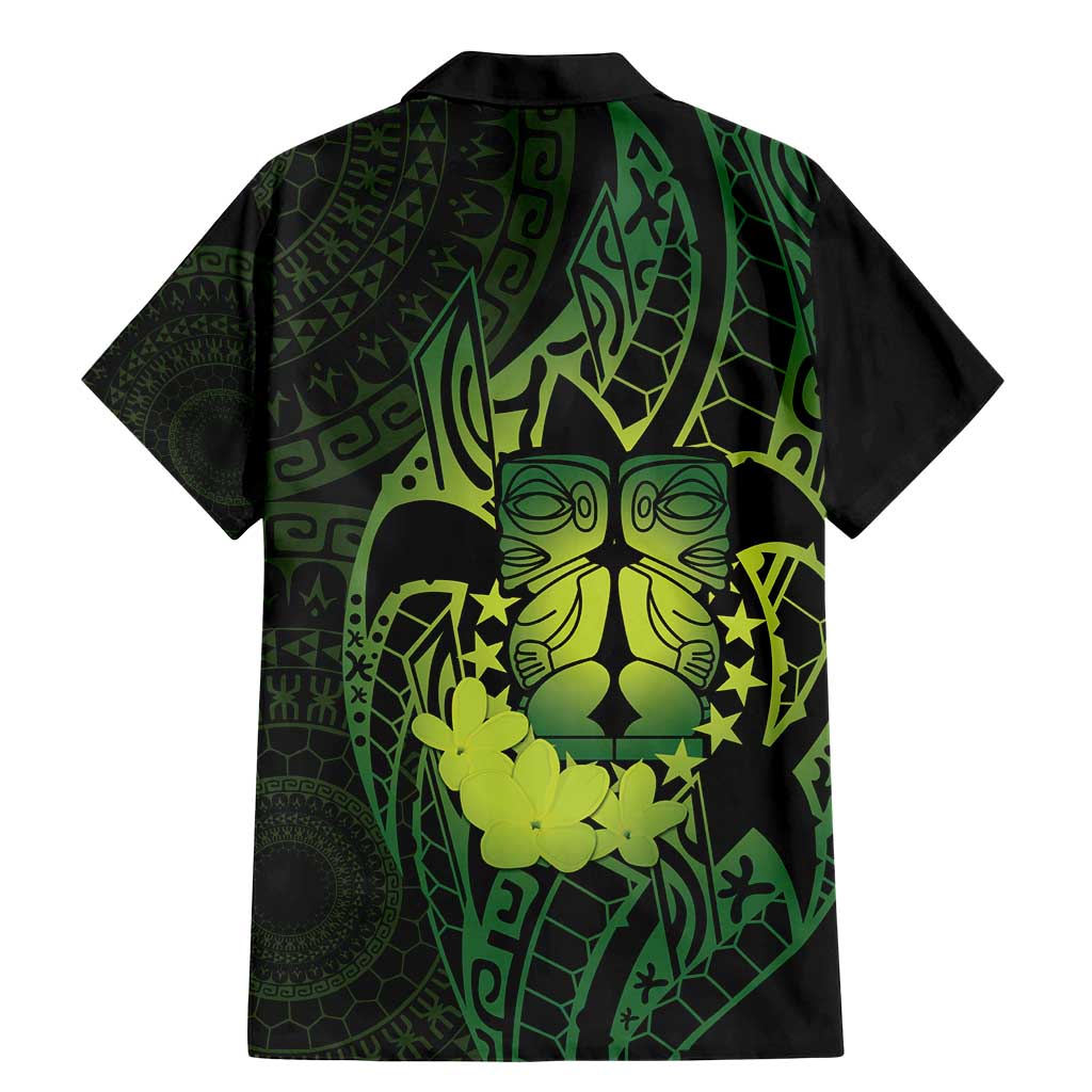 Kia Orana Kuki Airani Family Matching Mermaid Dress and Hawaiian Shirt Cook Islands Tangaroa God Tatau Green LT14 - Polynesian Pride