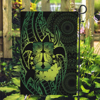 Kia Orana Kuki Airani Garden Flag Cook Islands Tangaroa God Tatau Green LT14 Garden Flag Green - Polynesian Pride