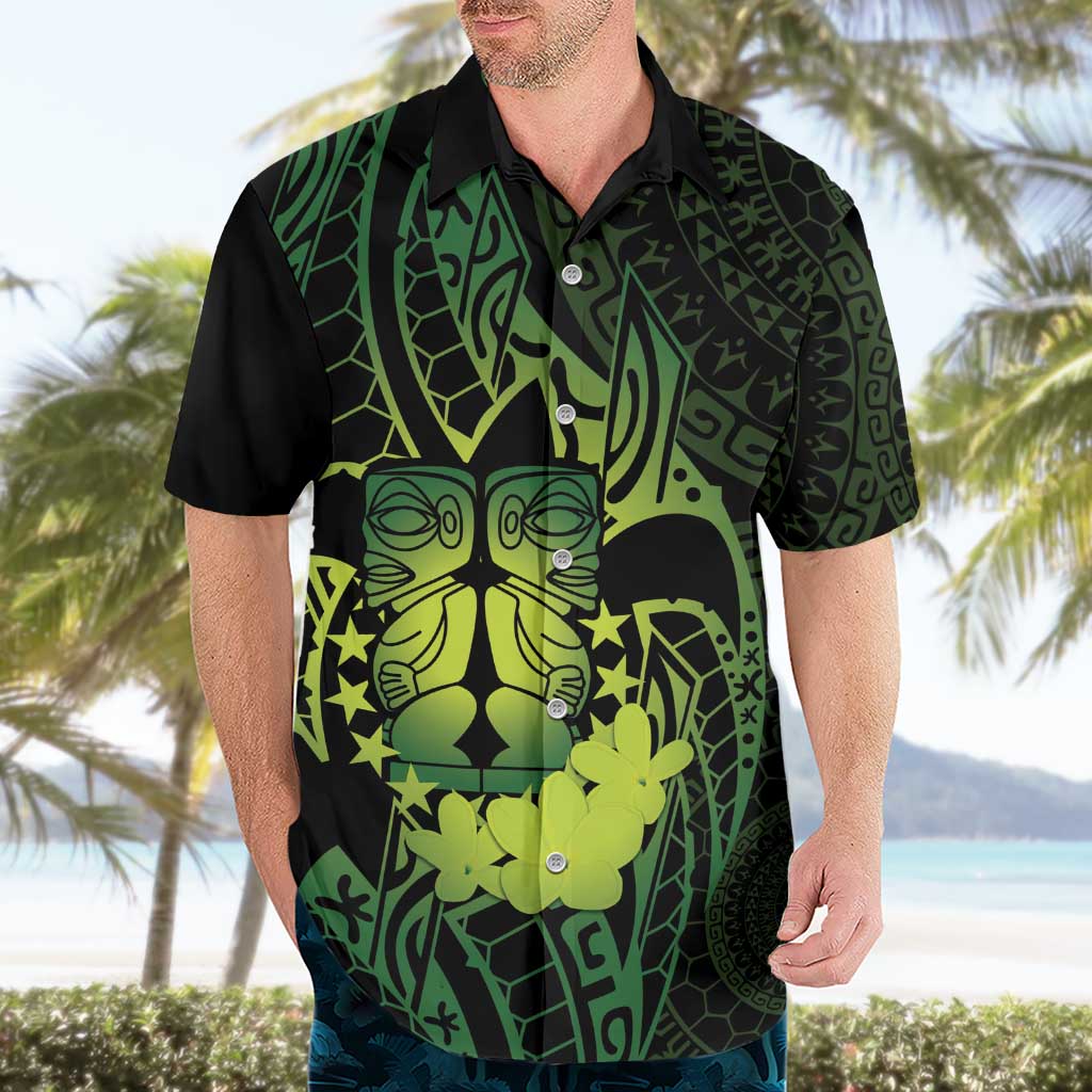 Kia Orana Kuki Airani Hawaiian Shirt Cook Islands Tangaroa God Tatau Green LT14 - Polynesian Pride