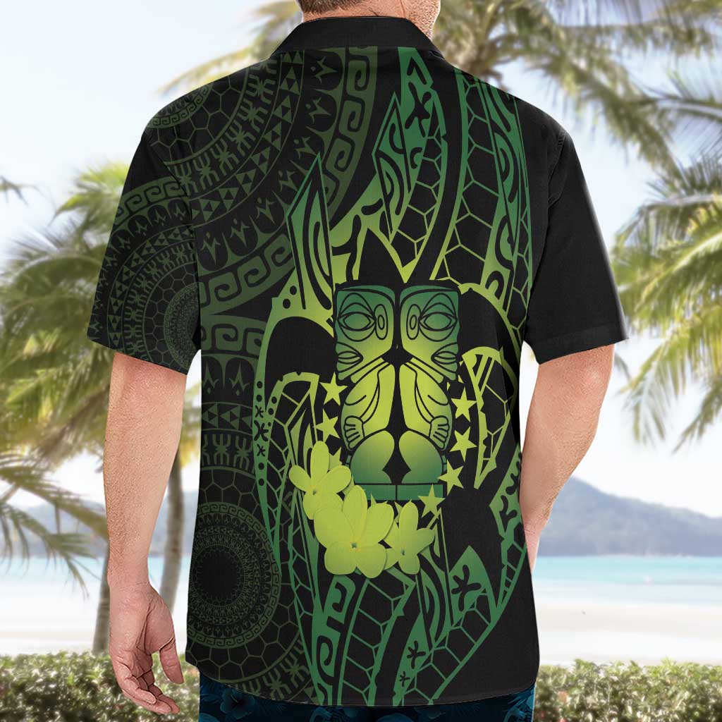 Kia Orana Kuki Airani Hawaiian Shirt Cook Islands Tangaroa God Tatau Green LT14 - Polynesian Pride