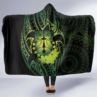 Kia Orana Kuki Airani Hooded Blanket Cook Islands Tangaroa God Tatau Green LT14 One Size Green - Polynesian Pride