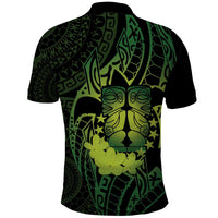 Kia Orana Kuki Airani Polo Shirt Cook Islands Tangaroa God Tatau Green LT14 - Polynesian Pride