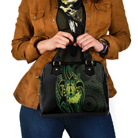 Kia Orana Kuki Airani Shoulder Handbag Cook Islands Tangaroa God Tatau Green