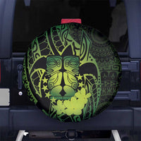 Kia Orana Kuki Airani Spare Tire Cover Cook Islands Tangaroa God Tatau Green LT14 No hole Green - Polynesian Pride