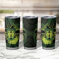 Kia Orana Kuki Airani Tumbler Cup Cook Islands Tangaroa God Tatau Green LT14 - Polynesian Pride
