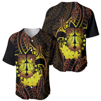 Kia Orana Kuki Airani Baseball Jersey Cook Islands Tangaroa God Tatau Gold LT14 - Polynesian Pride