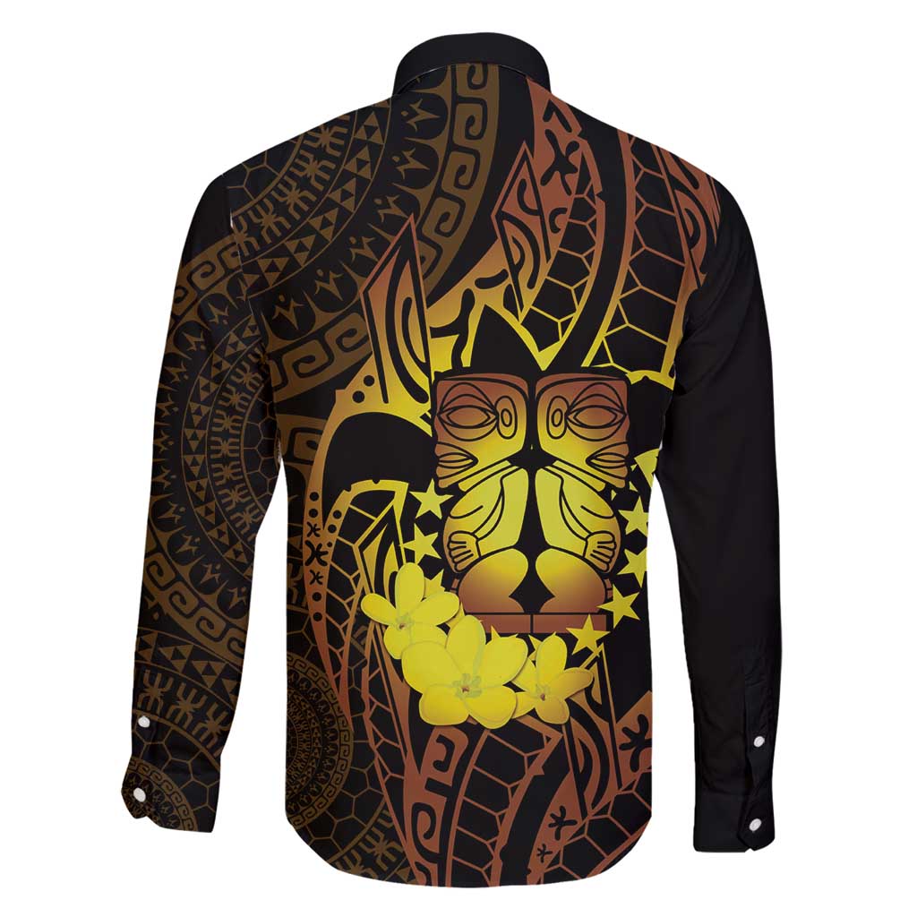 Kia Orana Kuki Airani Family Matching Tank Maxi Dress and Hawaiian Shirt Cook Islands Tangaroa God Tatau Gold LT14 - Polynesian Pride