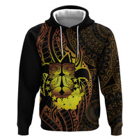 Kia Orana Kuki Airani Hoodie Cook Islands Tangaroa God Tatau Gold LT14 Pullover Hoodie Gold - Polynesian Pride
