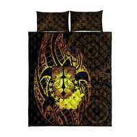 Kia Orana Kuki Airani Quilt Bed Set Cook Islands Tangaroa God Tatau Gold LT14 - Polynesian Pride